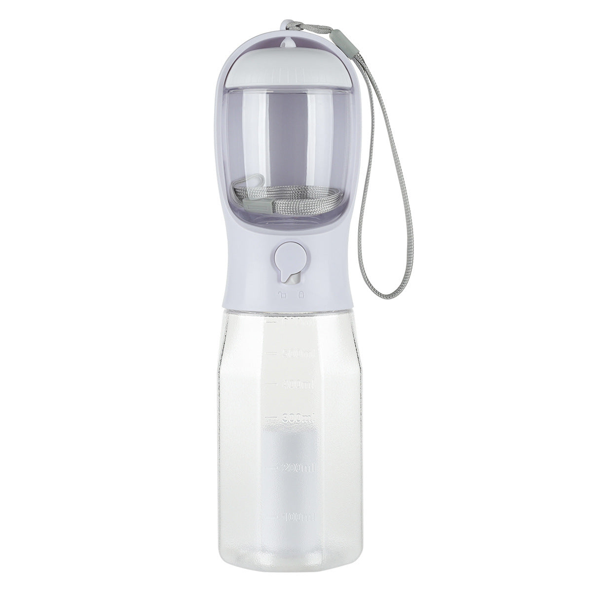 Portable Cat Dog Water Bottle Food Feeder Drinker Poop Dispenser 3 In 1