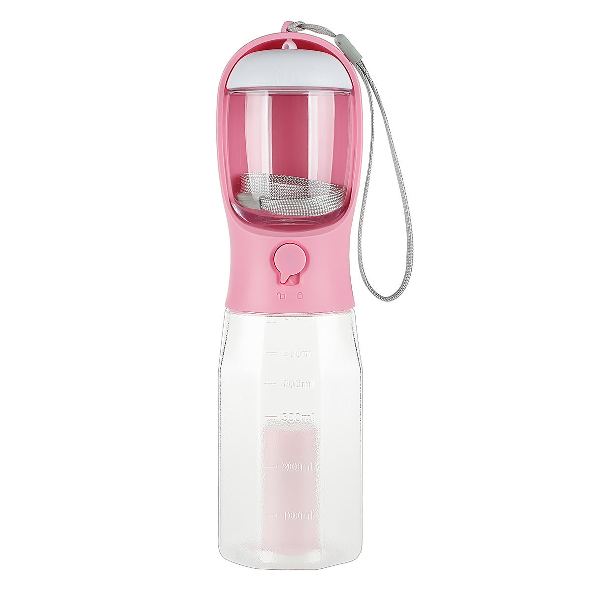 Portable Cat Dog Water Bottle Food Feeder Drinker Poop Dispenser 3 In 1